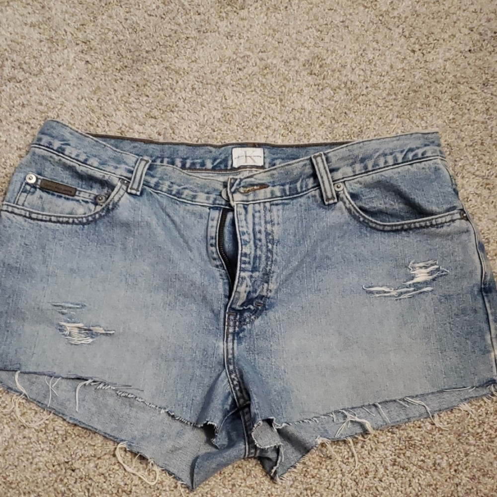 Calvin Klein Cutoff Denim Shorts